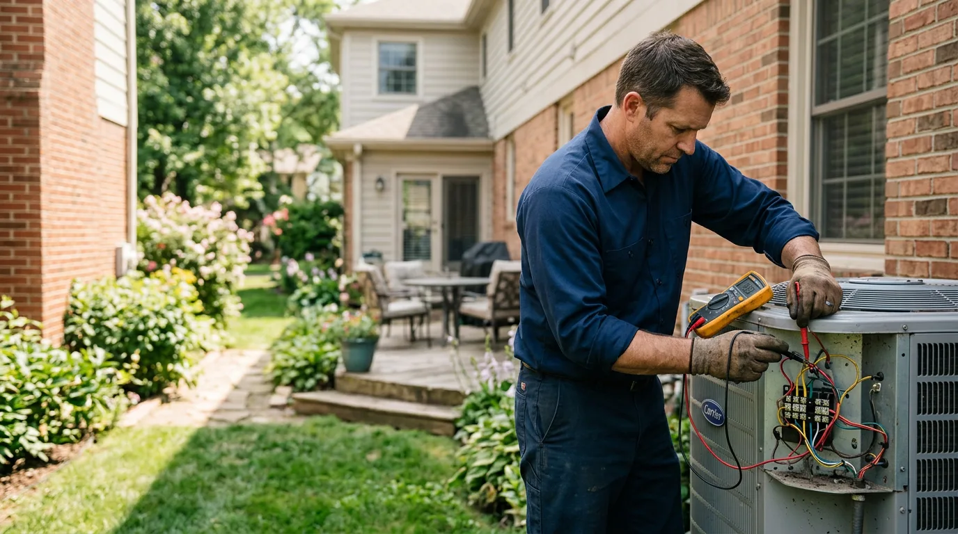 HVAC technician working near Metamora, IL